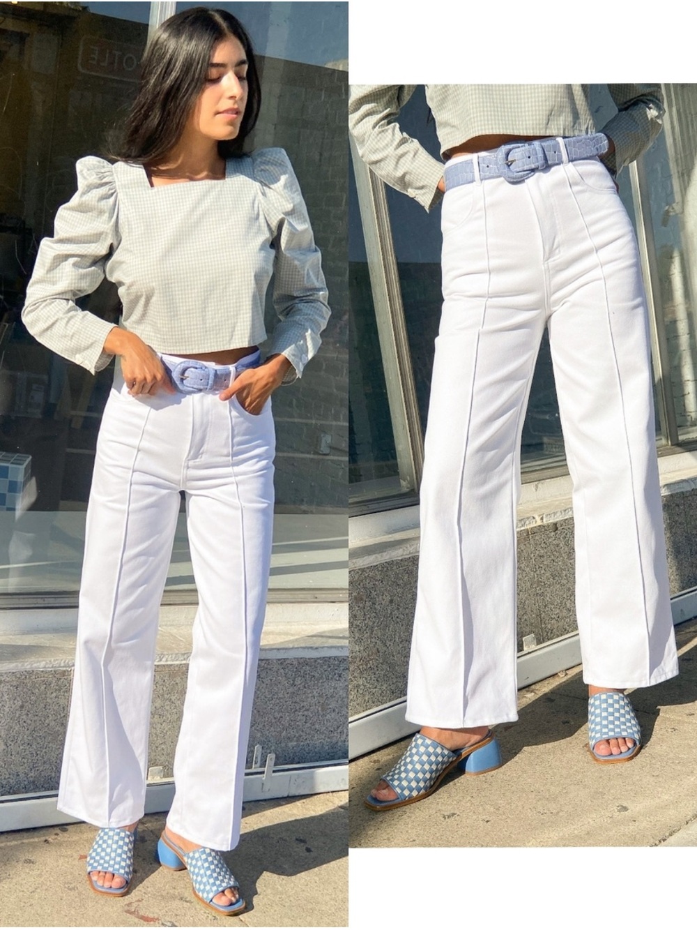 Lisa says gah Women’s size 30 High-Rise robyn White Wide-Leg Pants